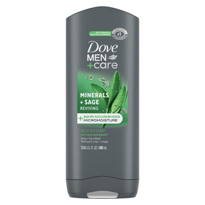 Picture of Dove Reviving Minerals & Sage Body and Face Wash with 24-Hour Nourishing Micromoisture Technology Body Wash for Men, 13.5 oz