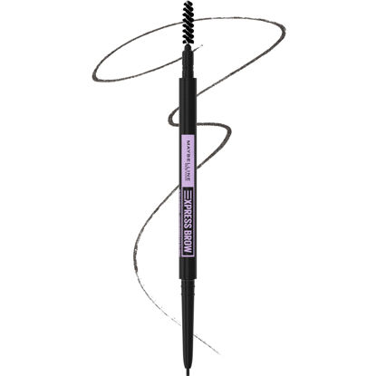 Picture of Maybelline New York Brow Ultra Slim Defining Eyebrow Makeup Mechanical Pencil With 1.55 MM Tip And Blending Spoolie For Precisely Defined Eyebrows, Black, 0.003 oz.