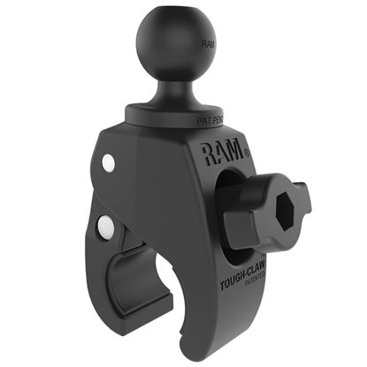 Picture of RAM Mounts RAP-B-400U Tough-Claw Small Clamp Base with Ball with B Size 1" Ball for Rails 0.625" to 1.14" in Diameter