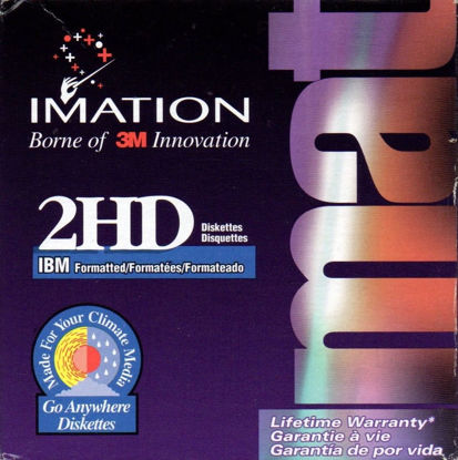 Picture of NEW Imation 25 Pack 2HD 3.5" 1.44 Floppy Disks IBM Formatted