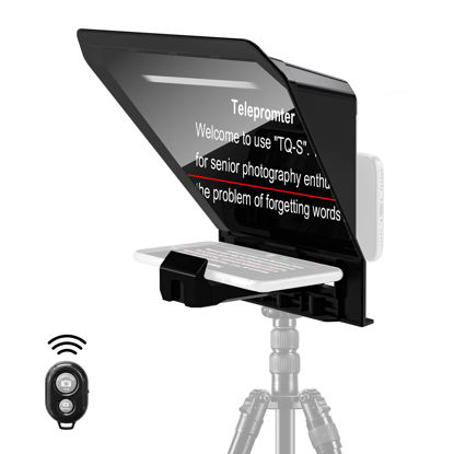 Picture of GVM Teleprompters Kit for iPad Tablet Smartphone DSLR Cameras with Remote Control &Flexible Phone Tablet Holder,APP Compatible with iOS/Android for Online Teaching/Vlogger/Live Streaming