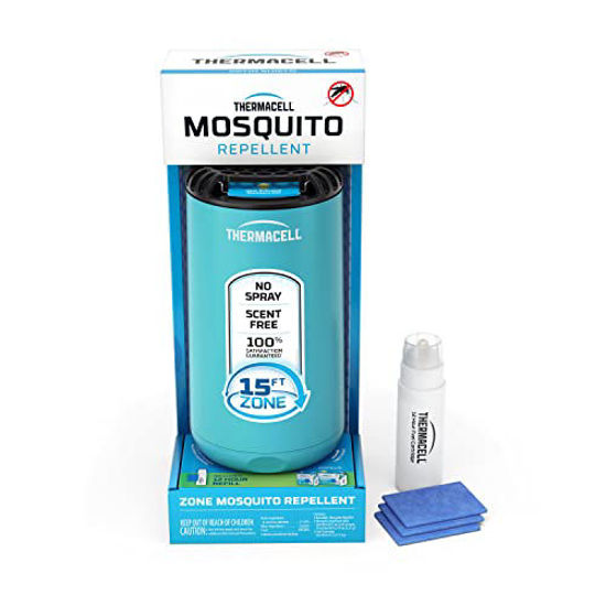 Picture of Thermacell Patio Shield Mosquito Repeller; Highly Effective Mosquito Repellent for Patio; No Candles or Flames, DEET-Free, Scent-Free, Bug Spray Alternative; Includes 12-Hour Refill