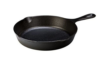 Picture of Lodge 9 Inch Cast Iron Pre-Seasoned Skillet - Signature Teardrop Handle - Use in the Oven, on the Stove, on the Grill, or Over a Campfire, Black