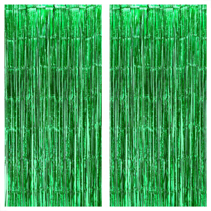KatchOn, Iridescent Red Backdrop Curtain - 6.4x8 Feet, Pack of 2 | Red  Streamers for Red Party Decorations | Red Fringe Backdrop
