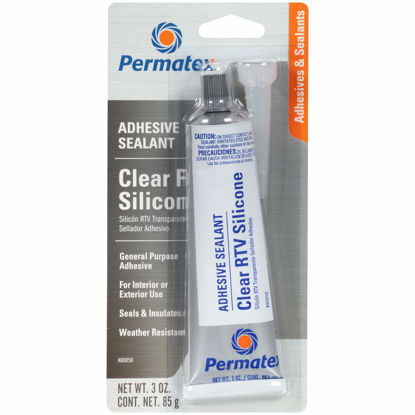 Picture of Permatex 80050 Clear RTV Silicone Adhesive Sealant, 3 oz