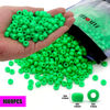 Picture of 1000Pcs Pony Beads Bracelet 9mm Green Plastic Barrel Pony Beads for Necklace,Hair Beads for Braids for Girls,Key Chain,Jewelry Making (Green)