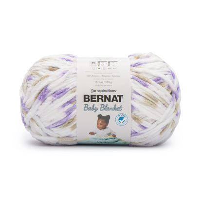 Picture of Bernat Baby Blanket BB Little Lilac Dove Print Yarn - 1 Pack of 10.5oz/300g - Polyester - #6 Super Bulky - 220 Yards - Knitting/Crochet