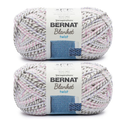 Picture of Bernat Blanket Twist Lilac Grove Yarn - 2 Pack of 300g/10.5oz - Polyester - 6 Super Bulky - 220 Yards - Knitting/Crochet