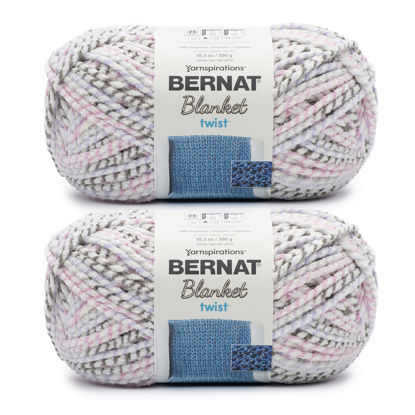 Picture of Bernat Blanket Twist Lilac Grove Yarn - 2 Pack of 300g/10.5oz - Polyester - 6 Super Bulky - 220 Yards - Knitting/Crochet