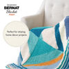Picture of Bernat Blanket Stripes 300g Aqua Violet Yarn - 2 Pack of 300g/10.5oz - Polyester - 6 Super Bulky - Knitting/Crochet