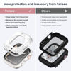 Picture of (2 in 1) Tensea for Waterproof Apple Watch Screen Protector Case Series 8 7 41mm Accessories, iWatch Protective PC Face Cover Built-in Tempered Glass Film, Front & Back Bumper for Women Men, 41 mm