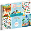Picture of Sticker Books for Kids 2-4 (500+ Stickers) - All Around Town by Cupkin - 12 Coloring Pages, 12 Side by Side Scenes - Kids Activity Books - Fun Coloring Activity Book for Boys & Girls Ages 4-8 or 8-10