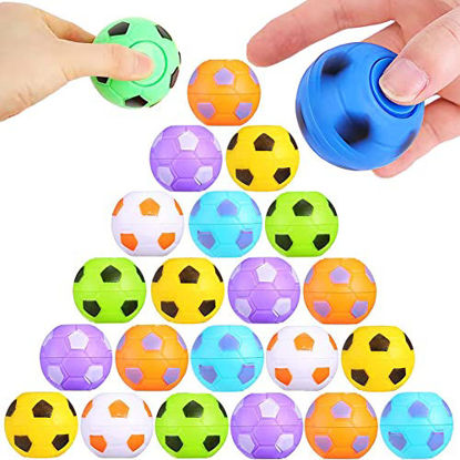 Picture of 32 PCS Mini Fidget Spinners Soccer Ball Toys for Kids, Soccer Party Favors Goodie Bag Stuffers, Rotatable Soccer Finger Stress Balls for Classroom Prizes