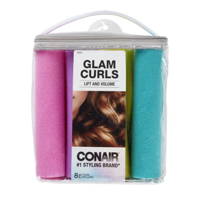 Picture of Conair Foam Hair Rollers for Big Loop Curls, Hair Rollers, Hair Curlers in Assorted Sizes, 8 Count