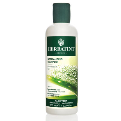 Picture of Herbatint Normalizing Shampoo for Color-Treated, Normal Hair - Aloe Vera to Rebalance, Strengthen, & Add Shine - No Parabens, Sulfates, Gluten - 8.79 fl oz.