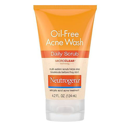Picture of Neutrogena Oil-Free Acne Face Scrub, 2% Salicylic Acid Acne Treatment Medicine, Daily Face Wash to help Prevent Breakouts, Oil Free Exfoliating Facial Cleanser for Acne-Prone Skin, 4.2 fl. oz