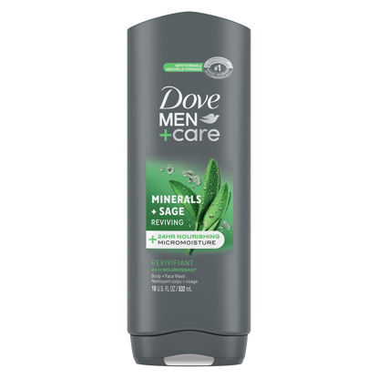 Picture of Dove Men+Care Elements Body Wash Mineral+Sage 18 oz Effectively Washes Away Bacteria While Nourishing Your Skin