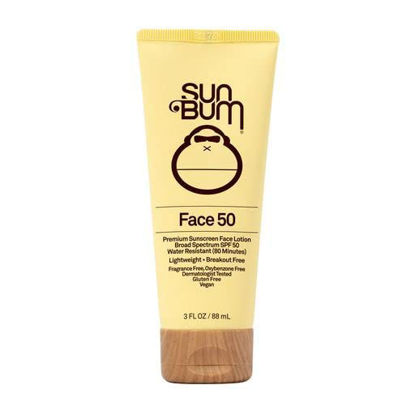 Picture of Sun Bum Original SPF 50 Sunscreen Face Lotion | Vegan and Hawaii 104 Reef Act Compliant (Octinoxate & Oxybenzone Free) Broad Spectrum Fragrance-Free Moisturizing UVA/UVB Sunscreen with Vitamin E|3oz