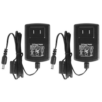 Picture of [UL Certified] 2-Pack AC 100-240V to DC 12V 3A Power Supply Adapter 5.5mm x 2.1mm for CCTV Camera DVR NVR Led Light Strip UL Listed FCC