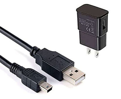 Picture of USB Charge Power Cable Cord with Wall AC Power Adapter Set for Texas Instruments TI-Nspire, TI Nspire CX, TI Nspire CX CAS, TI Touchpads, TI 84 Plus C, TI 84 Plus C Silver Edition Graphing Calculators