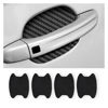 Picture of 4PCS Car Door Handle Sticker, Carbon Fiber Anti-Scratches Car Door Cup Protector, Non-Marking Auto Door Handle Protective Film, Universal for Most Car Handles (Black/4PCS)
