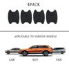 Picture of 4PCS Car Door Handle Sticker, Carbon Fiber Anti-Scratches Car Door Cup Protector, Non-Marking Auto Door Handle Protective Film, Universal for Most Car Handles (Black/4PCS)