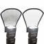 Picture of 2 Pack Flash Diffuser Reflector - 2-Sided White/Silver Bend Bounce Flash Reflector Kit with Elastic Strap for Canon, Nikon, Sony, Fuji and All Speedlight Flashes