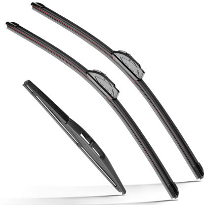 Picture of RAINTOK Windshield Wiper Blades Replacement for Honda HRV HR-V 2016 2017 2018 2019 2020 2021 2022 Original Factory Quality Front Rear Wipers Blade Set for My Car - 26" 18" 10" (Pack of 3)