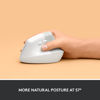 Picture of Logitech Lift Vertical Ergonomic Mouse, Wireless, Bluetooth or Logi Bolt USB receiver, Quiet clicks, 4 buttons, compatible with Windows/macOS/iPadOS, Laptop, PC - Off White
