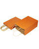 Picture of Bakepacker 100pcs Small Gift Paper Bags with Handles 8.26"×6"×3.15" Small Bags Orange Kraft Bags