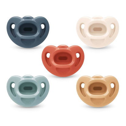 Picture of NUK Comfy Orthodontic Pacifiers, 0-6 Months, Timeless Collection, 5 Count (Pack of 1)