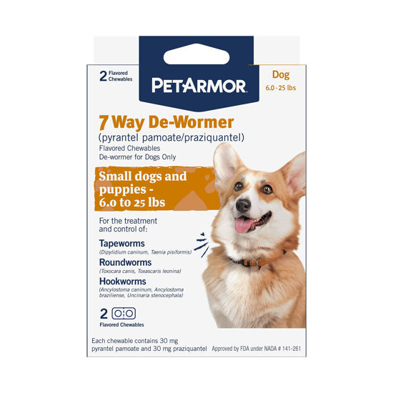 GetUSCart PetArmor 7 Way DeWormer for Dogs, Oral Treatment for Tapeworm, Roundworm & Hookworm
