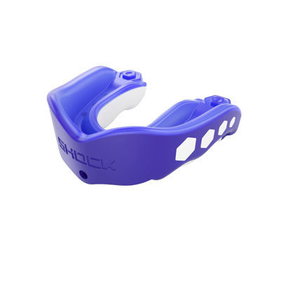 Picture of Shock Doctor Gel Max Mouth Guard, Heavy Duty Protection & Custom Fit, Adult, Blue Raspberry