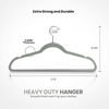 Picture of Utopia Home Premium Velvet Hangers 50 Pack Non-Slip Grey Heavy Duty Hangers with 360 Degree Rotatable Hook for Suit, Coat Clothes