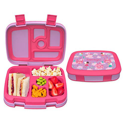 Picture of Bentgo® Kids Prints Leak-Proof, 5-Compartment Bento-Style Kids Lunch Box - Ideal Portion Sizes for Ages 3 to 7 - BPA-Free, Dishwasher Safe, Food-Safe Materials (Fairies)