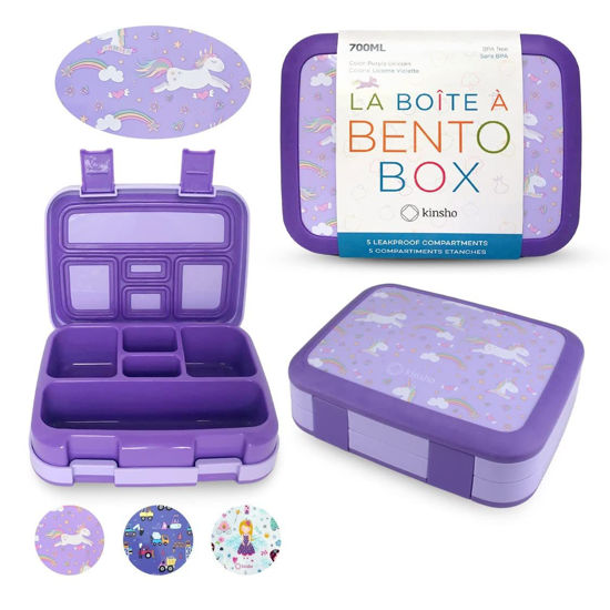 kinsho Mini Lunch-Box Snack Containers for Kids | Small Bento-Box Portion  Container | Toddler Pre-School | Leakproof Boxes for Work, Travel | Best  for