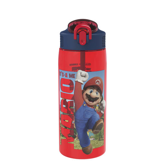 SUPER MARIO Bros Red Plastic Water Bottle | 20 oz