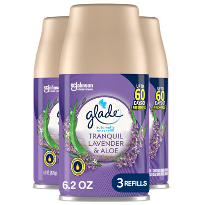Picture of Glade Automatic Spray Refill, Air Freshener for Home and Bathroom, Tranquil Lavender & Aloe, 6.2 Oz, 3 Count