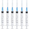Picture of 25 Pack 3ml Plastic Syringes with 23Ga, for Scientific Labs, Industrial Dispensing and Liquid Measuring Syringe Tools, Individually Sealed Packaging