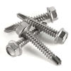 Picture of #14 x 3" Hex Washer Head Self Drilling Screws, Self Tapping Sheet Metal Tek Screws, 410 Stainless Steel, 50 PCS