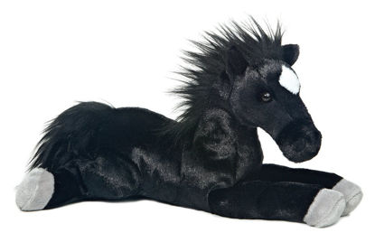 Picture of Aurora® Adorable Flopsie™ Blackjack™ Stuffed Animal - Playful Ease - Timeless Companions - Black 12 Inches