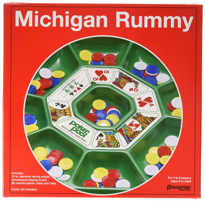 Picture of Pressman Michigan Rummy The Perfect Blend of Rummy and Poker for an Entirely New Game Experience, 5"