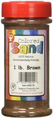 Picture of Hygloss Products Colored Play Sand - Assorted Colorful Craft Art Bucket O' Sand, Brown, 1 lb