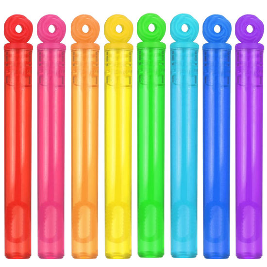 Picture of 32-Piece 8 Colors Mini Bubble Wands Assortment Party Favors Toys for Kids Child, Christmas Celebration,Thanksgiving New Year, Themed Birthday,Wedding, Bath Time,Summer Outdoor Gifts for Girls Boys