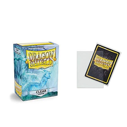 Picture of Dragon Shield Matte Clear Standard Size 100 ct Card Sleeves Individual Pack