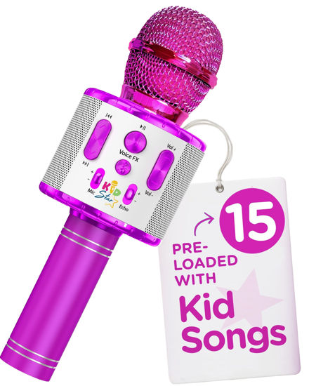 Picture of Move2Play, Kids Star Karaoke | Kids Microphone | Includes Bluetooth & 15 Pre-Loaded Nursery Rhymes | Birthday Gift for Girls, Boys & Toddlers | Girls Toy Ages 2, 3, 4 - 5, 6+ Years Old