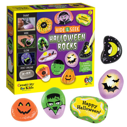 Picture of Creativity for Kids Hide and Seek Halloween Rock Painting Kit - Halloween Crafts for Kids Ages 6-8 for Kids, Kids Crafts