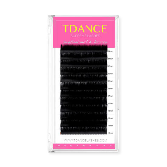 GetUSCart- TDANCE Premium CC Curl 0.15mm Thickness Semi Permanent  Individual Eyelash Extensions Silk Classic Lashes Professional Salon Use  Mixed 14-19mm Length In One Tray (CC-0.15,14-19mm)