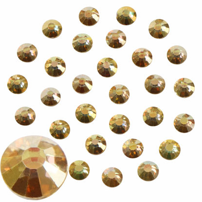 GetUSCart- Jollin Glue Fix Flatback Rhinestones Glass Diamantes Gems for  Nail Art (ss16 1440pcs, Citrine)