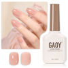 Picture of GAOY Jelly Nude Gel Nail Polish, 16ml Sheer Peach Translucent Gel Polish, UV Light Cure for Nail Art DIY, 1711 Peach Oolong